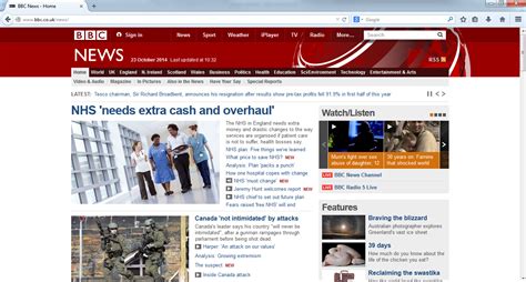 bbc news as home page