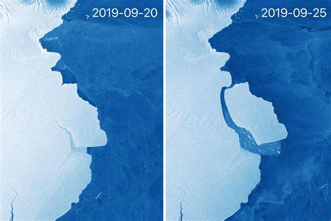 bbc news giant iceberg splits from antarctica