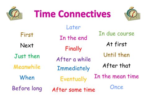 Bbc Teach Time Connectives