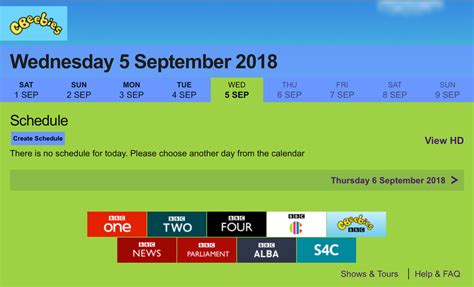 bbc tv usa schedule