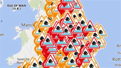 bbc weather flood warnings map