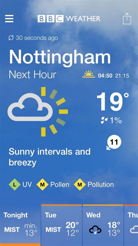 bbc weather nottingham uk