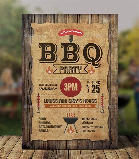 Barbecue invitation event advertisement poster 462227 Vector Art at