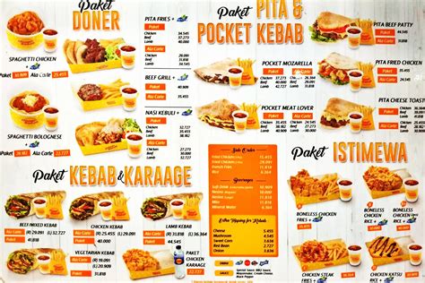 Bbq Kabob Menu