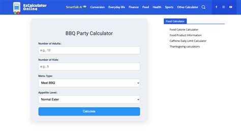 Bbq Party Calculator
