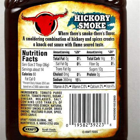 bbq sauce ingredients label