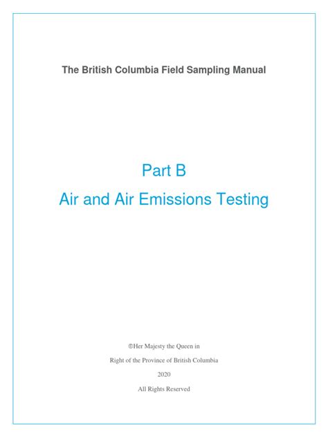 Bc Field Sampling Manual