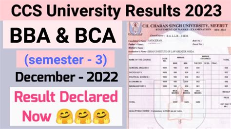 bca sem 3 result