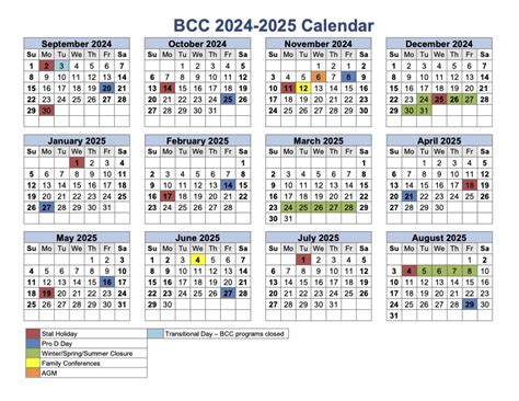 Bcc Calendar 2024