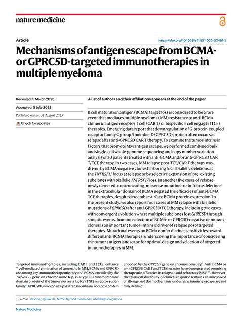 Bcma Antigen Escape