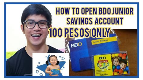 bdo junior savings account online application