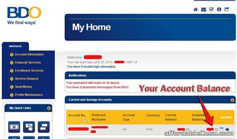 bdo online banking savings account