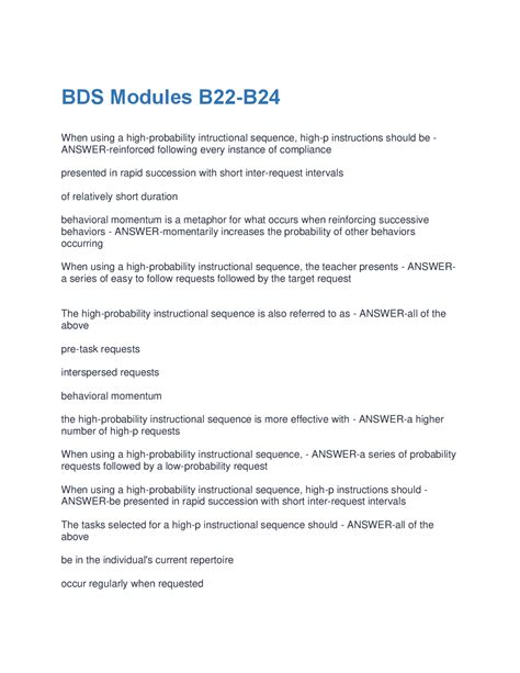 Bds Modules Answers Quizlet