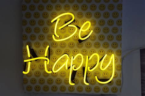 be happy neon sign