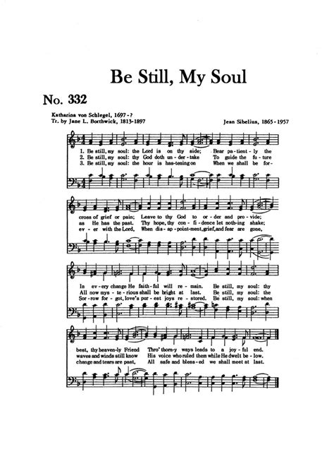 be still my soul hymn wiki