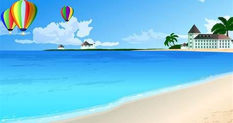 Beach Cartoon Background Hd