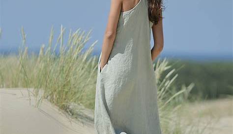 Beach Dresses Linen White Look Panelled Cover Up Maxi Dress Missguided