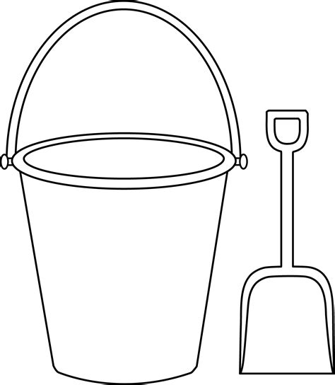 Beach Pail And Shovel Coloring Page