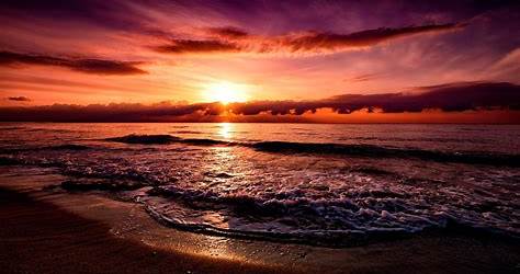 Beach Sunset High Resolution