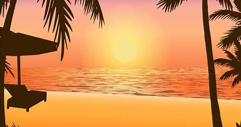 Beach Sunset Vector