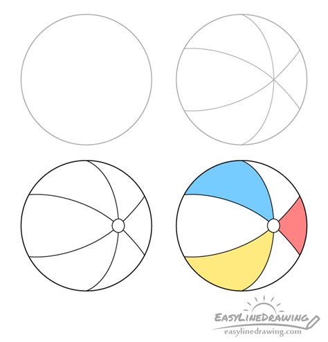 Beach Ball Easy Drawing