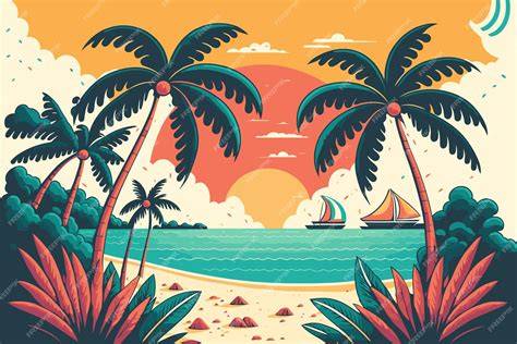 beach illustration