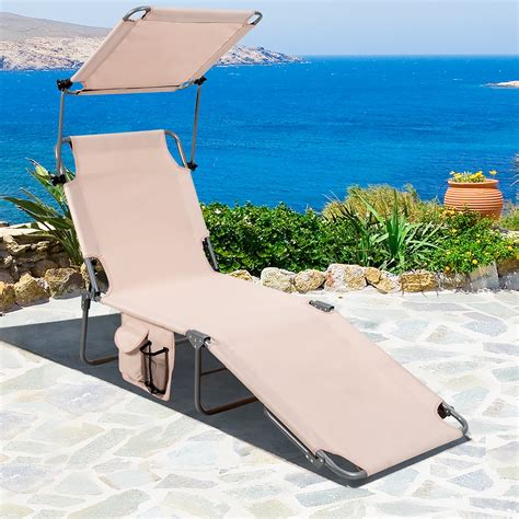 beach lounger with canopy