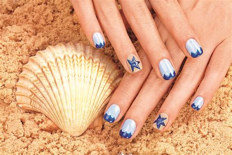 beach nail designs simple