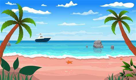 beach pictures cartoon