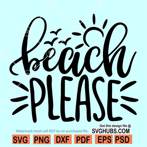 beach please svg