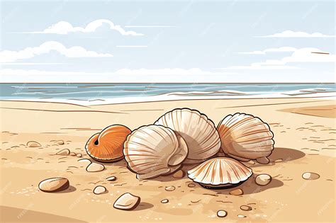Beach Shells Drawing