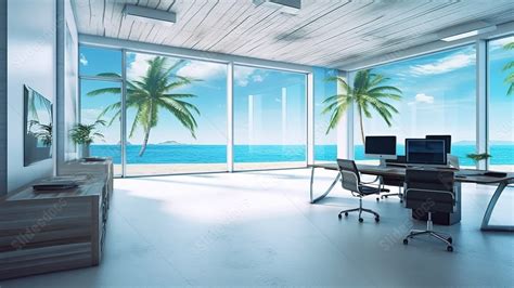 Beach View Office Background