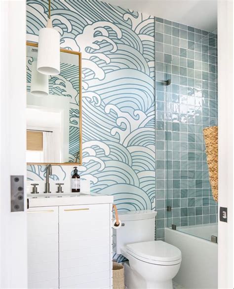 beach wall covering for bathrooms