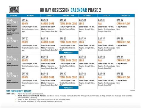 Beachbody 80 Day Obsession Calendar 2024: Your Ultimate Guide