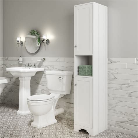 Beachy Bathroom Cabinets Tall Boy
