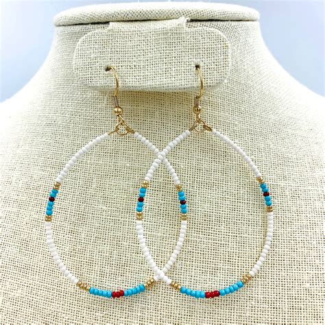 Bead Dangle Hoops