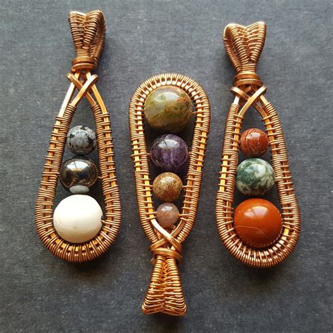 bead pendant wire wrapped