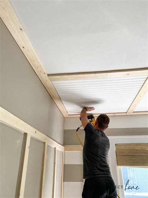 Beadboard Ceiling Panels Installation