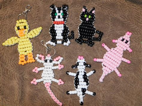Beaded Animal Keychains