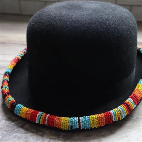 Beaded Bowler Hat