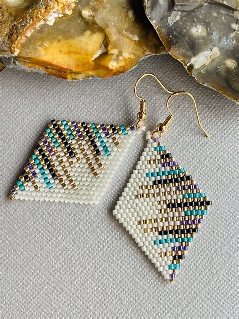 Beaded Earrings Rock