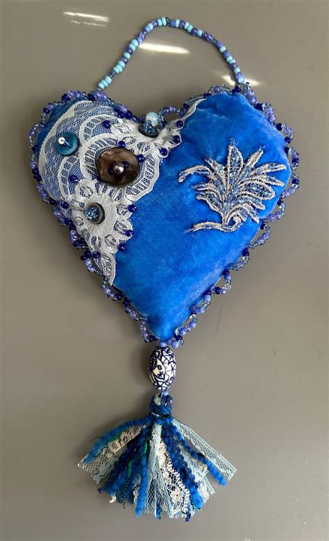 Beaded Hanging Heart
