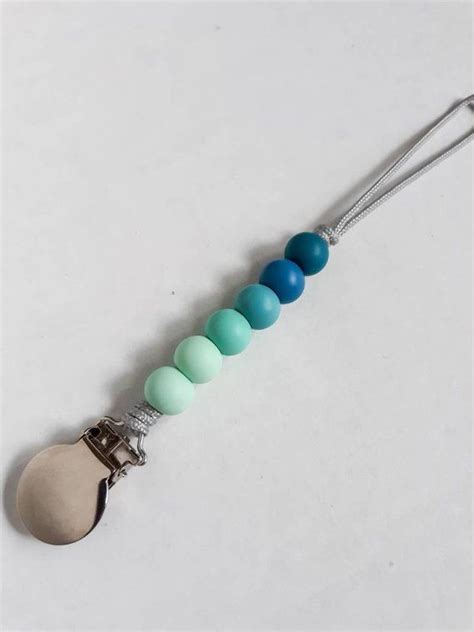 Beaded Pacifier Clip Boy
