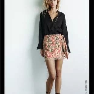 Beaded Wrap Skirt Zara