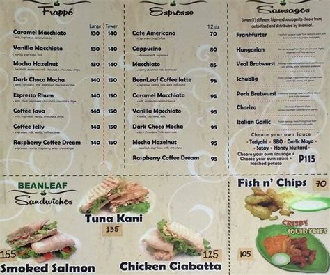 Bean And Leaf Cafe Champapet Menu
