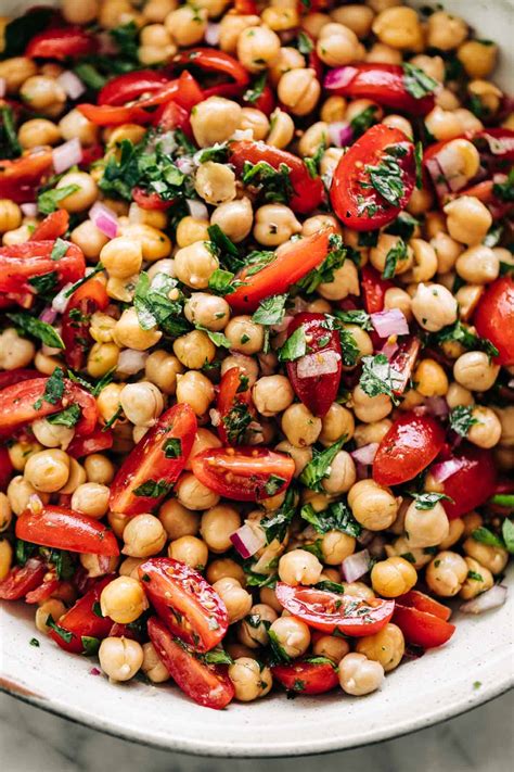 Bean Chickpea Tomato Salad