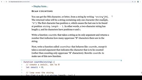 Bean Counting Javascript
