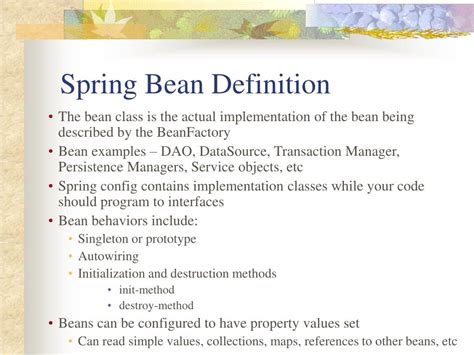 Bean Definition Get Class