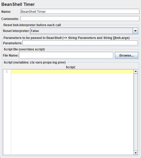 Beanshell Timer Jmeter Example