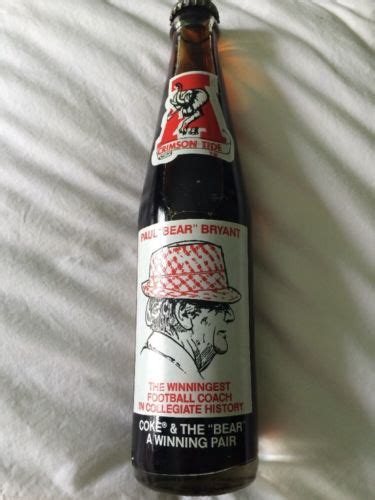 bear bryant coke bottle with tail
